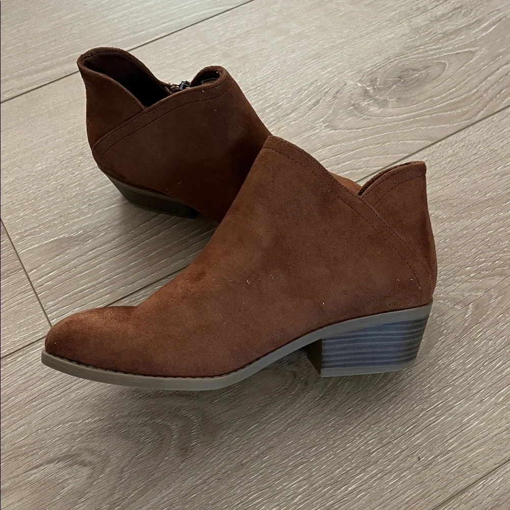 Brown Suede Ankle Boots
